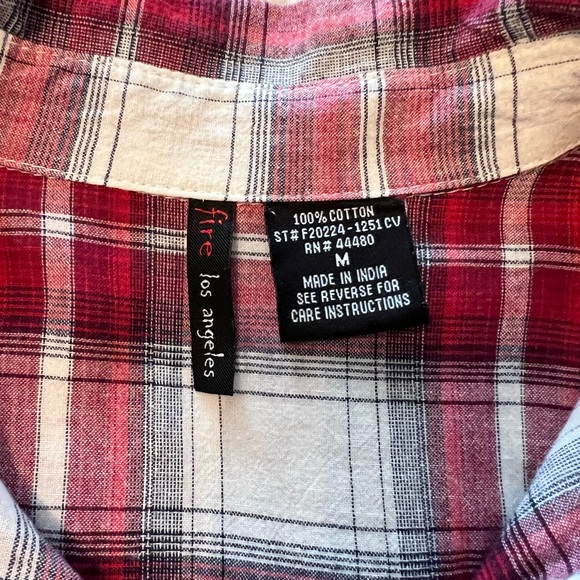 Fire Plaid Blouse - Picture 5 of 5